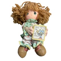 Vintage Knickerbocker Cloth Rag Doll With Book &quot;How To Be A Clown&quot; - $4.80