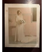 Vintage Antique PHOTOGRAPH PHOTO Color Mexican BRIDE Wedding From 1940&#39;s - €16,23 EUR