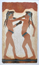 Boxer Fresco Akrotiri Thira Santorini Musuem Copy 1700 B.C. Painting On Wall - £168.34 GBP