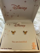 Disney&#39;s Minnie Mouse Citrine November Birthstone Stud Earrings - £15.91 GBP