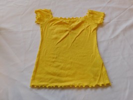 Hollister Women&#39;s Junior&#39;s short sleeve t shirt top Size S small Yellow GUC - £23.38 GBP