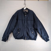 Vtg La Paz Catalina Navy Microfiber Full Zip Flanel Lined Bomber Jacket ... - $25.00