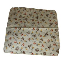 Colorful Floral Hankie Flowers Autumn Bouquet 13&quot; Orange Yellow Handkerchief - £7.46 GBP