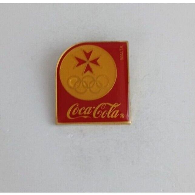 Primary image for Vintage Coca-Cola Malta Olympic Lapel Hat Pin