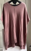 Nordstrom Rib Wool Cashmere Taupe Chestnut Poncho Cozy Comfy One Size - €24,81 EUR