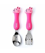 2pcs Set Cutlery Tableware Dinnerware Cartoon Bunny Children&#39;s Flatware ... - £7.89 GBP