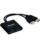 XtremPro 2 Port DisplayPort MST Hub Splitter Adapter HDCP SST and Extend... - $34.16