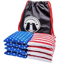 GoSports CH-BAGS-8-AMERICA Official Regulation Cornhole Bean Bags Set (8... - £27.45 GBP
