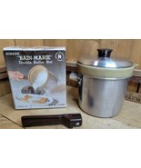 VTG HIMARK Bain Marie Aluminum Stoneware Double Boiler Set Bakelite Hand... - $145.01 CAD