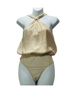 Le Lis Collection Bodysuit Women&#39;s Size S Beige Halter Top - £9.17 GBP