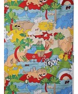 Vintage 1977 House N Home Fabrics &amp; Draperies Noah&#39;s Ark Screen Print 46... - $30.26