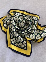 silk Daisy Flower scarf square - $16.83