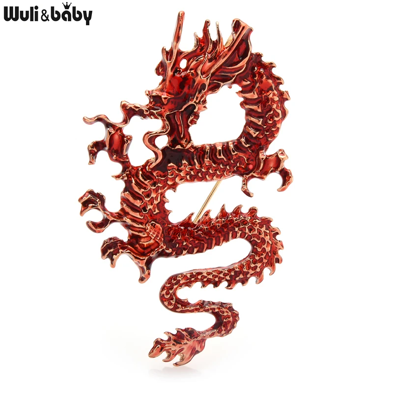 House Home Wuli&amp;baby Enamel Flying Dragon Brooches For Women UniA 4-color Pride  - £19.98 GBP