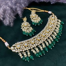 VeroniQ Trends-Bollywood Indian Gold Plated Handmade Kundan Choker Necklace - £276.55 GBP