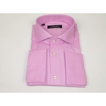 Men's Shirt FAMOZO Turkey 100% Cotton Cut-away Collar French Cuffs FA1 Pink image 4