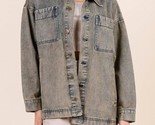 Mittoshop Denim Oversized Boxy Fit Shirt Jacket Blue - $50.00