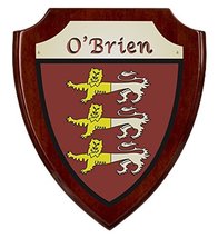 O&#39;Brien Irish Coat of Arms Shield Plaque - Rosewood Finish - £34.73 GBP
