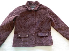 Eddie Bauer women&#39;s Jacket size large brown corduroy quilted lined jacket - $30.00