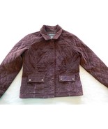 Eddie Bauer women&#39;s Jacket size large brown corduroy quilted lined jacket - $30.00