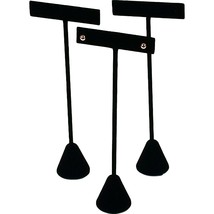 3 Earring T Stand Black Velvet Showcase Display 6.75&quot; - £25.47 GBP