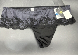 Wacoal Women&#39;s Lace Affair Tanga Panty Underwear 845256 490 black sz xl - £15.53 GBP