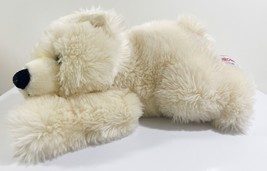 Polar Bear Plush Laying Down Floppy Aurora World Cream Stuffed Animal - £14.14 GBP