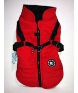 Norbi Pet Dog Vest Jacket Large Pup Coat Harness Fleece Lined Zipper Red... - £10.53 GBP