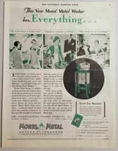 1930 Print Ad Monel Metal Modern Wringer Washing Machine International Nickel  - £17.91 GBP