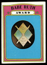 1972 Topps #626 Babe Ruth Award VG-EX-B108R12 - £23.27 GBP