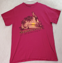 Margaritaville Tee Shirt Unisex Medium Berry Red Graphic Short Sleeve Cr... - $17.49