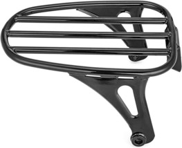 Gloss Black Solo Seat Luggage Rack For HARLEY Softail Slim FLSL Street B... - £53.38 GBP