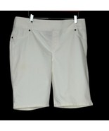 Chicos Berumad Shorts 1.5 (Medium) White Cotton Blend Pull On Style - $381.81 MXN