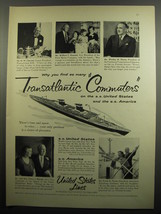 1955 United States Lines Cruise Ad - Mr. M.W. Clement, Mr. William T. Gossett - £14.77 GBP