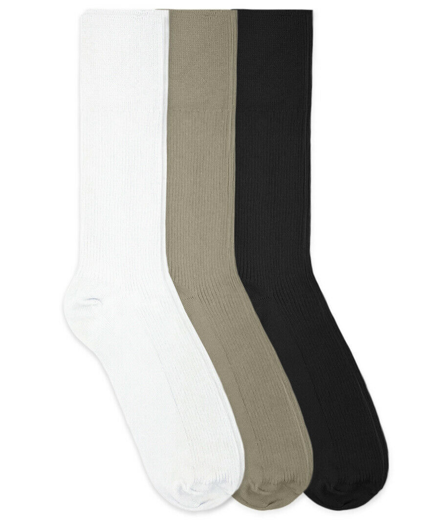 Carolina Ultimate Mens Womens Non-Binding Cotton Dress Crew Socks 4 Pair Pack