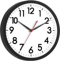 AKCISOT 12 Inch Wall Clock Silent Non-Ticking Modern Wall Clocks Battery - £20.67 GBP