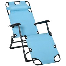 Outsunny Folding Chaise Lounge Chair: 2-in-1 Tanning &amp; Adjustable - $115.99
