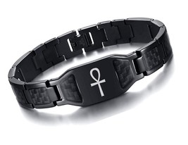 Men&#39;s Customizable Personalized Link Bracelet with - €50,77 EUR