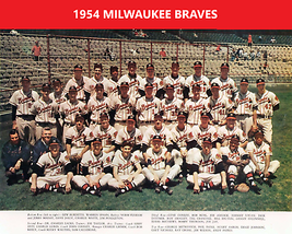 1954 MILWAUKEE BRAVES 8X10 TEAM PHOTO BASEBALL PICTURE NL CHAMPS MLB COLOR - £3.88 GBP