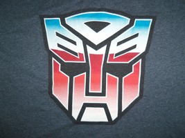 Transformers Optimus Prime Robot Blue 50/50 Graphic Print T Shirt XL - $19.64