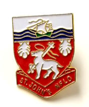 VTG City Of St John’s NFLD Newfoundland Canada Enamel Shield Lapel Pin Souvenir - £7.56 GBP