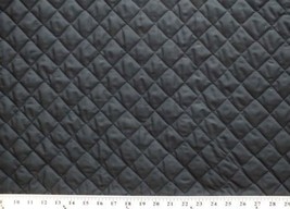 Double-faced Reversible Pre-quilted Black PolyCotton Fabric By the Yard D270.02 - $18.95