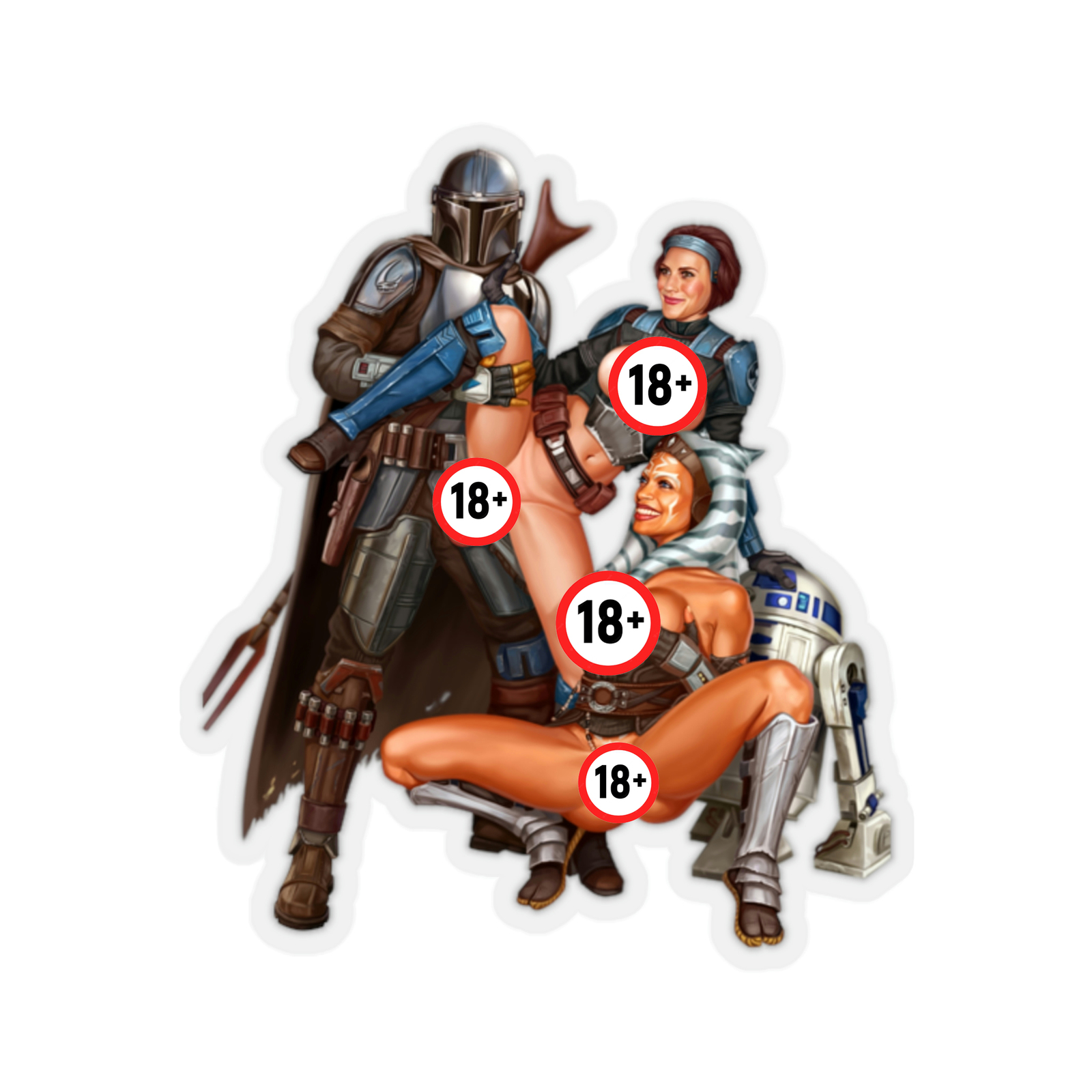 Erotic H Sticker: Mando Ahsoka Bo-Katan (2 Versions) - $5.57+