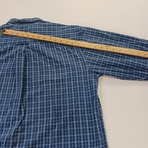 St John's Bay RN#93677 Men's Blue Check Plaid Button-Down Collar Shirt Size L image 7