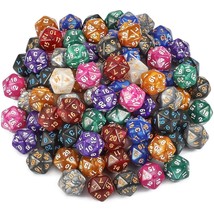 Dnd Polyhedral Dice (100Pcs) With A Dice Bag Compatible With Dungeons An... - £26.21 GBP