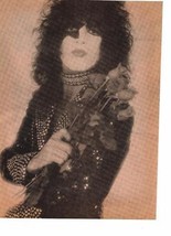 Kiss teen magazine pinup Clipping Vintage 1980&#39;s Ace Frehley Gene Simmons Bop - £2.75 GBP