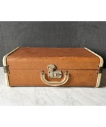 Vintage Brown Hard Shell Suitcase 1950s Era Luggage Display Costume Prop - €81,27 EUR
