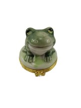 1996 CBK Ceramic and Gold Tone Frog Trinket Pill Box - £11.09 GBP