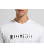 BIKKEMBERGS White T-Shirt with Black Logo - $1,292.69 MXN