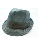 Bruno Capelo Headwear Poly Denim Gray Fedora Hat H-56 (Medium) - £17.52 GBP