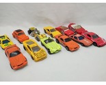 Lot Of (12) Matchbox Hotwheel And Unbranded Red Orange Yellow Toy Cars - $39.59